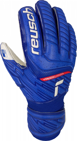 Reusch Attrakt Grip Finger Support Junior 5172810 4011 white blue front